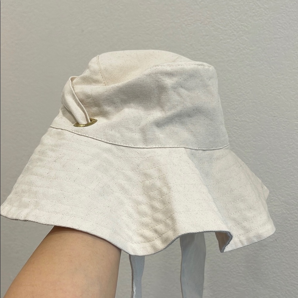 LW Gravel & Gold Canvas Cream Bucket Hat